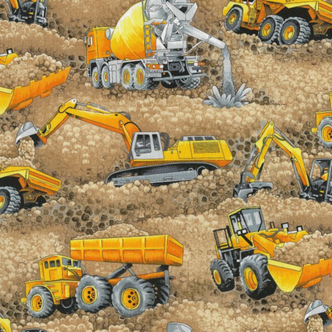 Trucks and Diggers Beige Colour 101 image 0